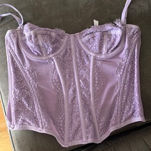 purple urban outfitters corset top